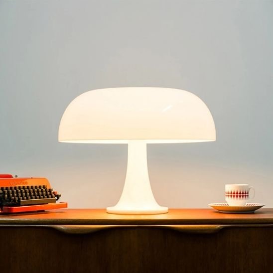 Lampe de table teinte naturel blanc