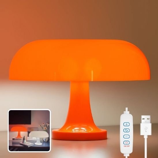 Lampe de table teinte orange