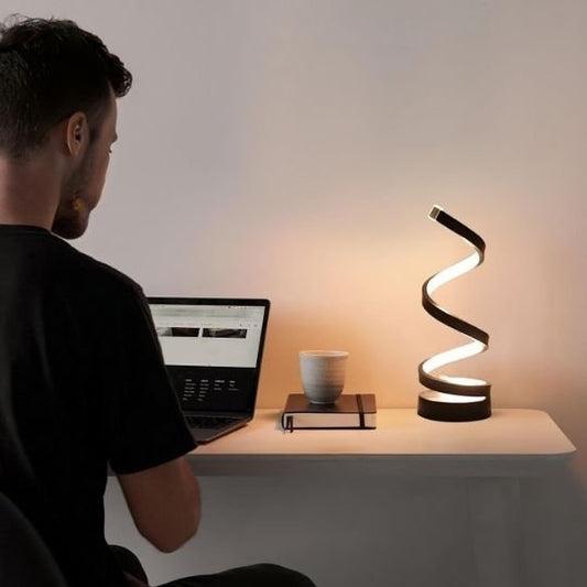 Lampe de chevet spirale LED