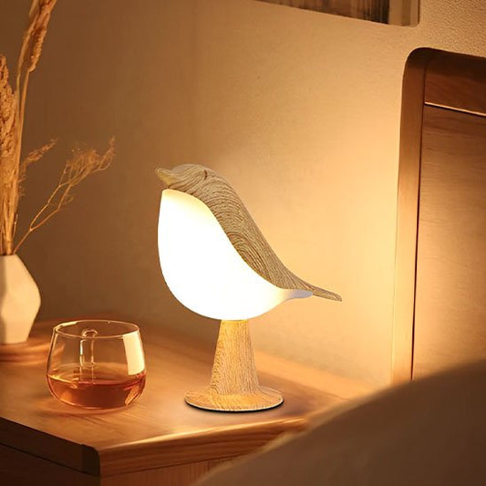 Lampe de chevet tactile en forme d'oiseau