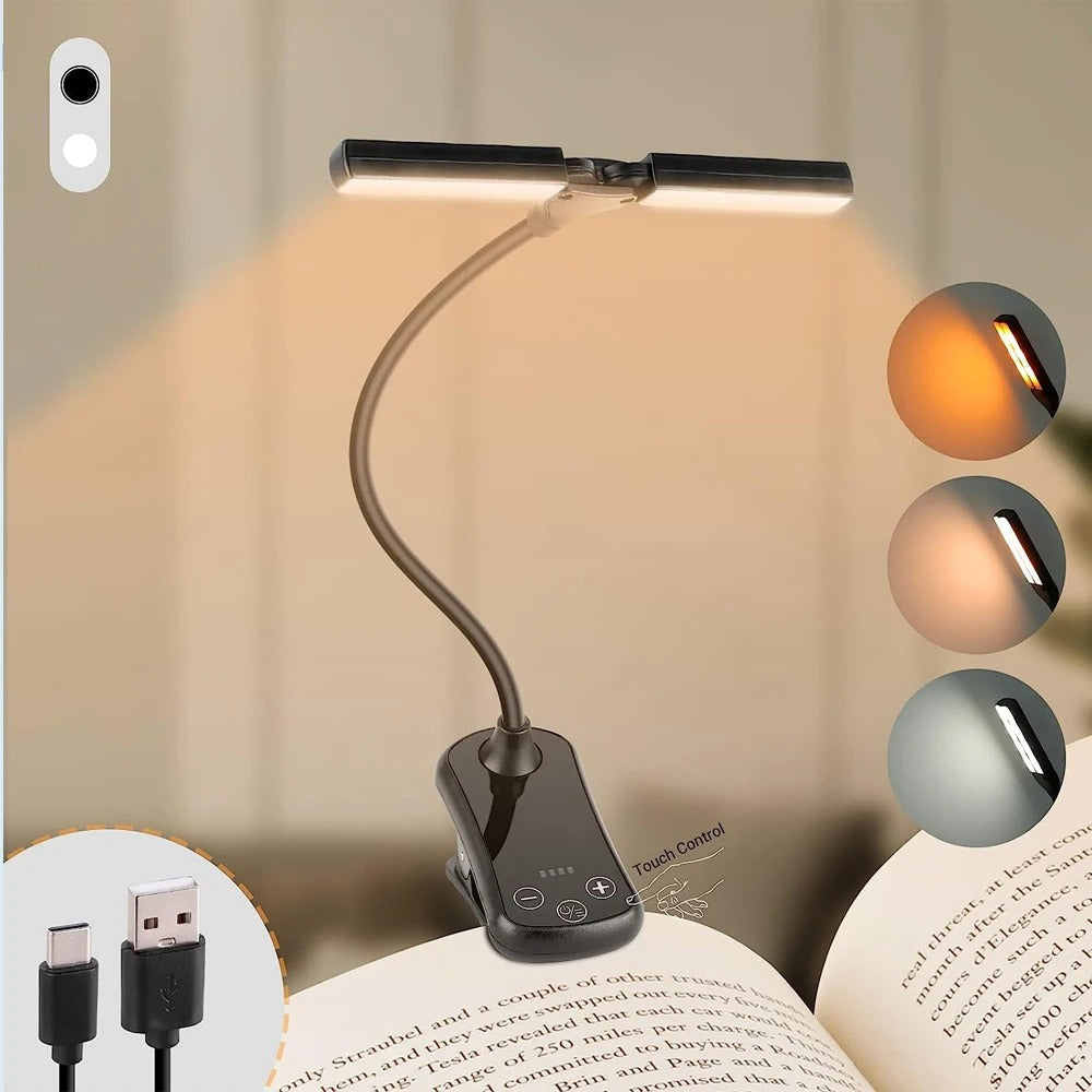 Lampe de lecture LED ergonomique noir