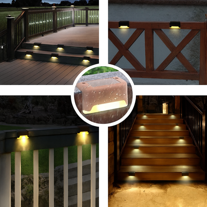 Lampe solaire marron