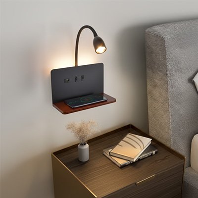 Applique murale pour chambre tête orientable à 360°