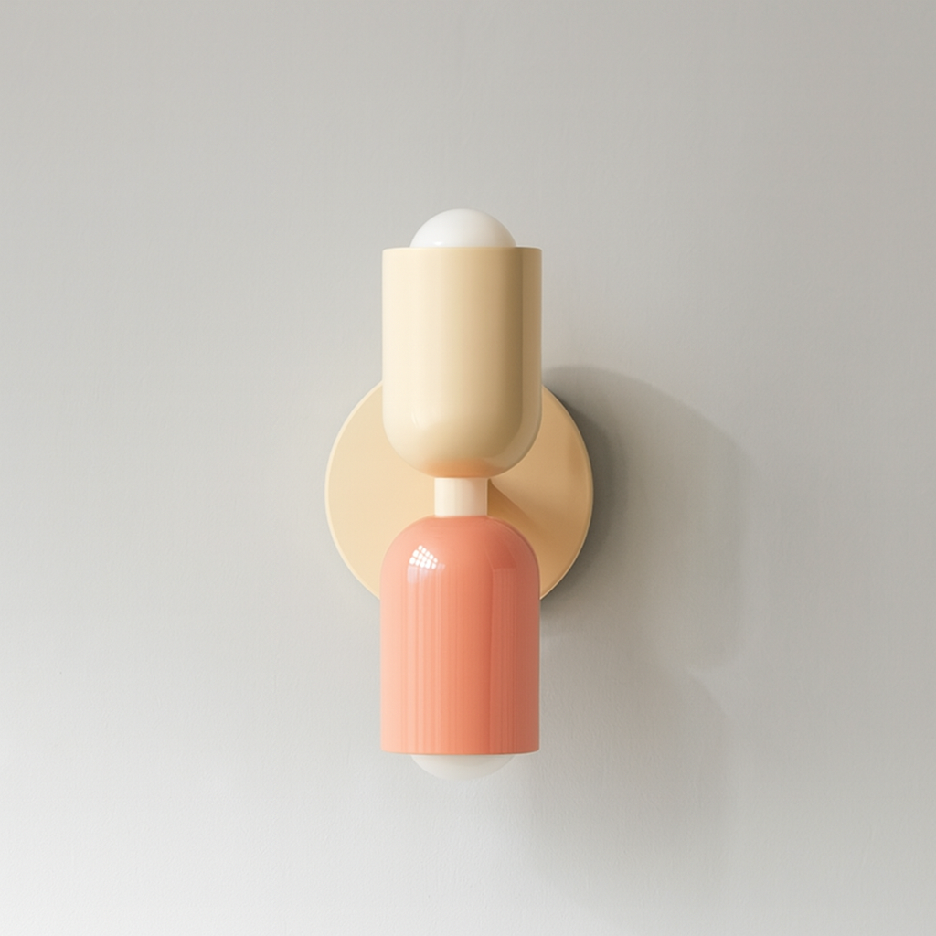 lampe de chevet murale beige rose