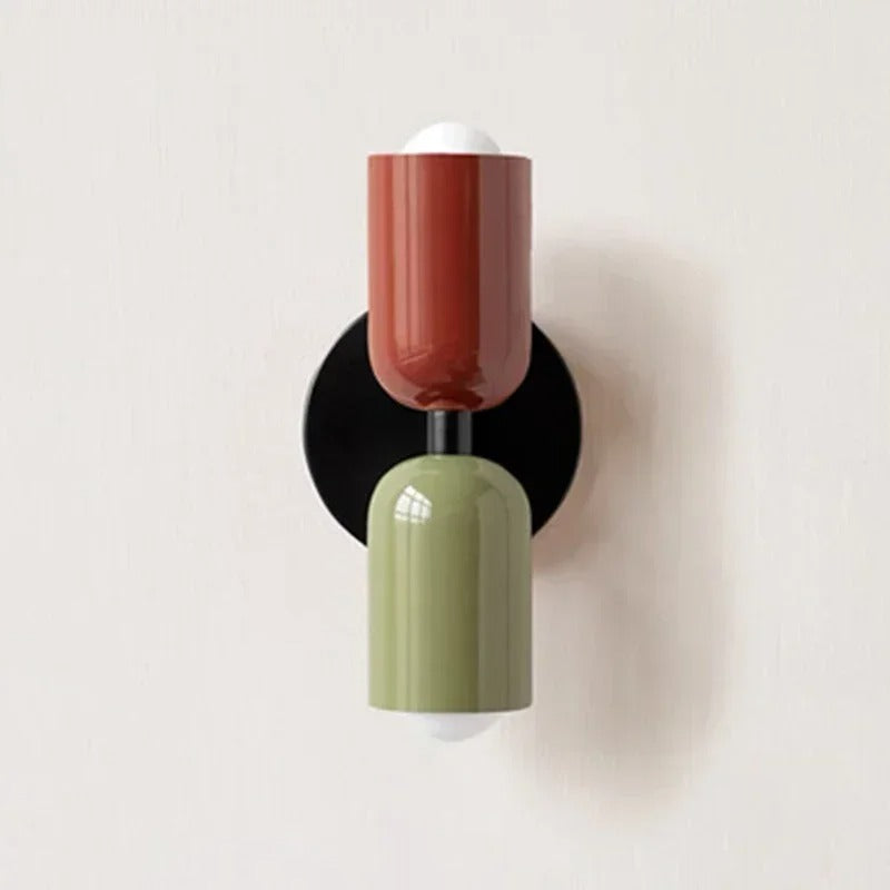 lampe de chevet murale marron vert