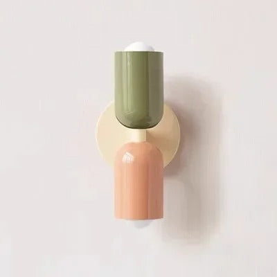 lampe de chevet murale vert rose